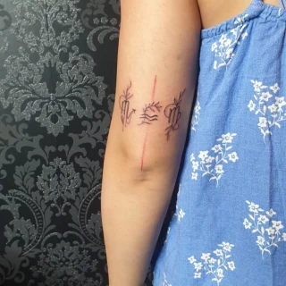 Star Sign Tattoo - Virgo - upper arm - woman - Dublin - The Black Hat Tattoo