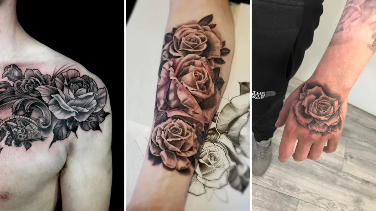 Rose Tattoo - Black Hat Tattoo Dublin 12