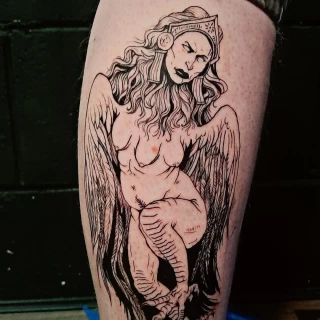 Demon Mythologie - Spiritual Tattoo - Witchy Tattoo - Tarot Card Tattoo - Black Hat Tattoo Dublin - The Black Hat Tattoo