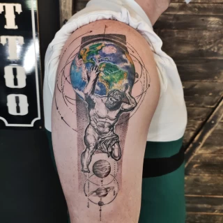 Atlas Tattoo Colours - Tattoo Fine Line and Line Work - Black Hat Tattoo Dublin - The Black Hat Tattoo