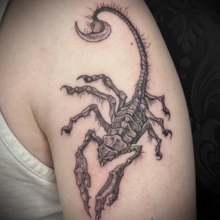 Star Sign Tattoo - Scorpio - Shoulder - woman - Dublin - The Black Hat Tattoo