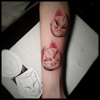 Cat mask Pet Tattoo - Black Hat Tattoo Dublin - The Black Hat Tattoo