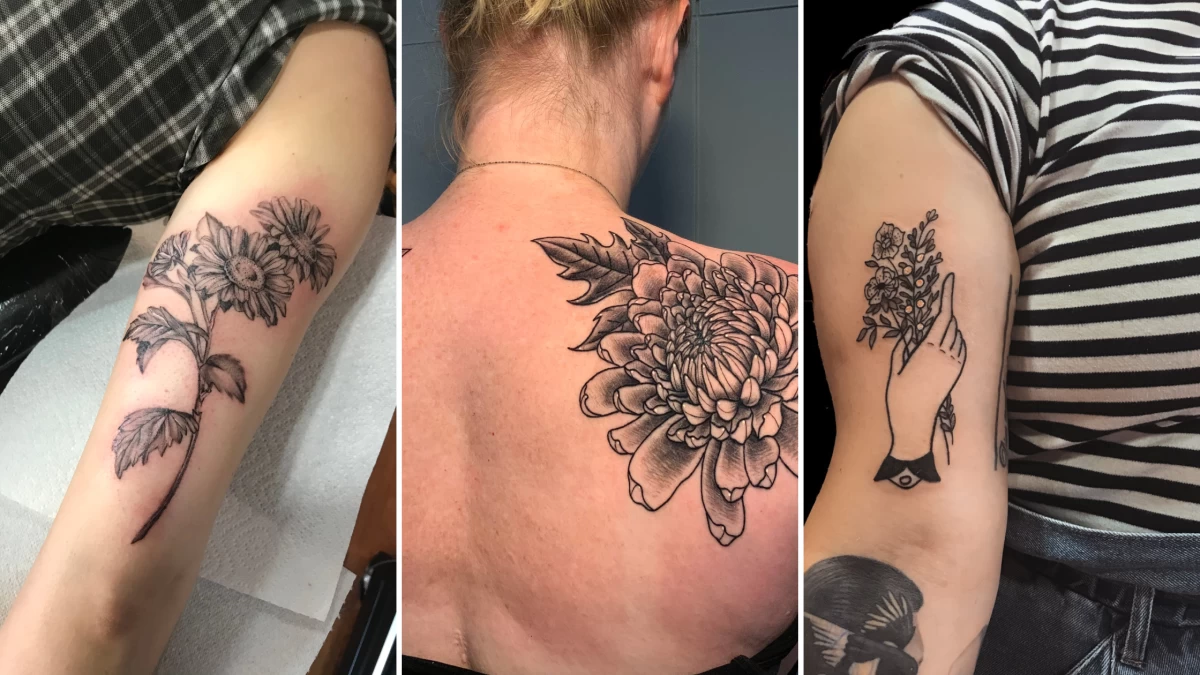 flower Tattoo - Black Hat Tattoo Dublin 2