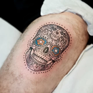 Mexican skull tattoo - Skull Tattoo - Black Hat Tattoo Dublin - The Black Hat Tattoo